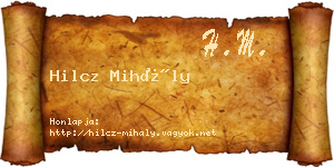 Hilcz Mihály névjegykártya